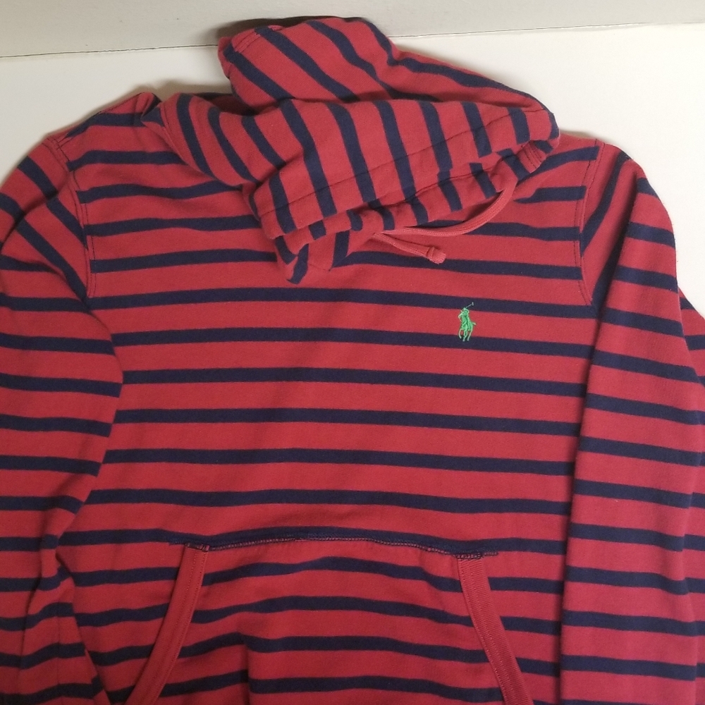 POLO Ralph Lauren hoodie navy/red striped